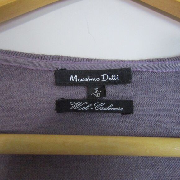 Massimo Dutti Women's Sweater Small Purple Cashmere Wool Capsule Wardrobe Cozy - Picture 5 of 10